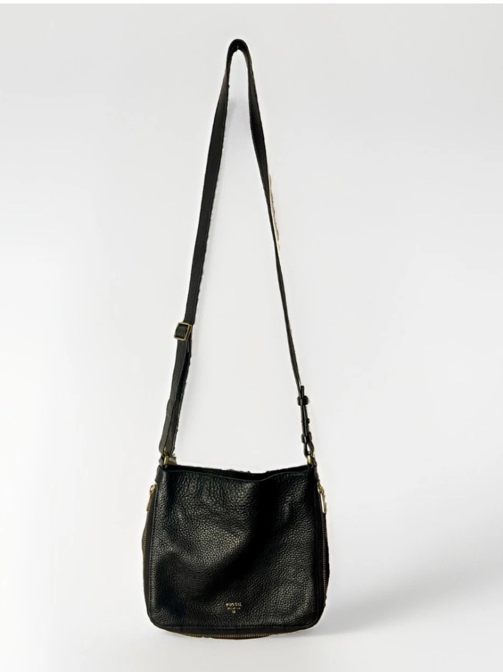 Fossil Leather Crossbody Black Bag Purse